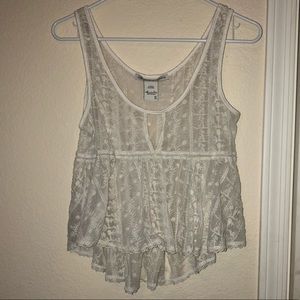 White lace tank top